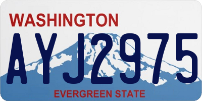 WA license plate AYJ2975
