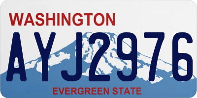 WA license plate AYJ2976
