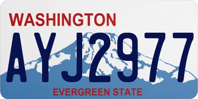 WA license plate AYJ2977