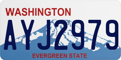 WA license plate AYJ2979
