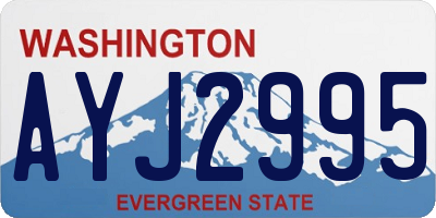 WA license plate AYJ2995