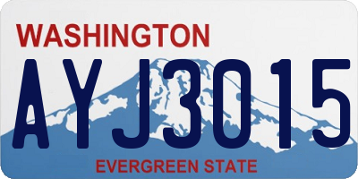 WA license plate AYJ3015
