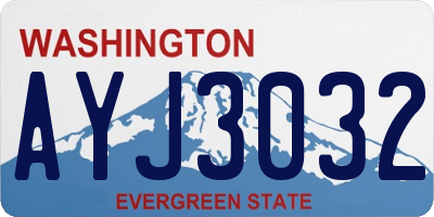 WA license plate AYJ3032