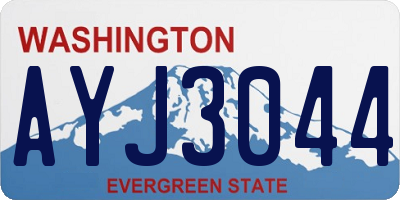 WA license plate AYJ3044