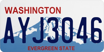 WA license plate AYJ3046