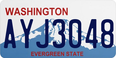 WA license plate AYJ3048