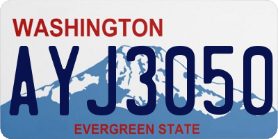 WA license plate AYJ3050