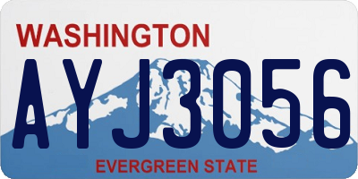 WA license plate AYJ3056