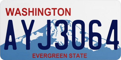 WA license plate AYJ3064