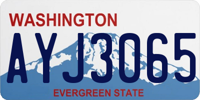 WA license plate AYJ3065