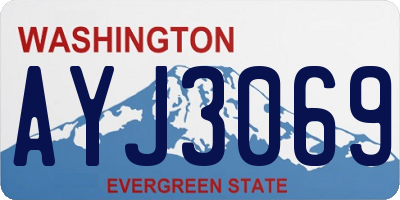 WA license plate AYJ3069