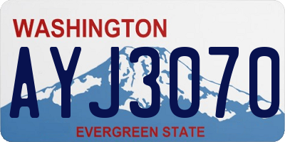 WA license plate AYJ3070