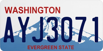 WA license plate AYJ3071
