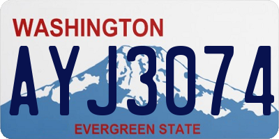WA license plate AYJ3074