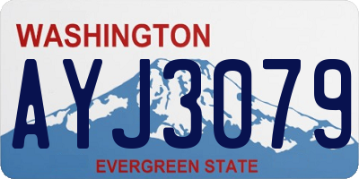 WA license plate AYJ3079