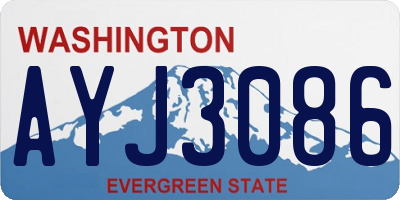 WA license plate AYJ3086
