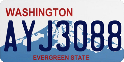 WA license plate AYJ3088