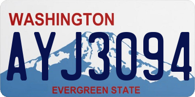 WA license plate AYJ3094