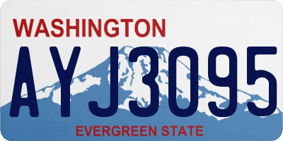 WA license plate AYJ3095