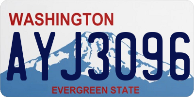 WA license plate AYJ3096