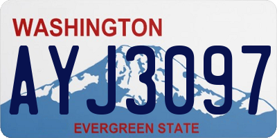WA license plate AYJ3097