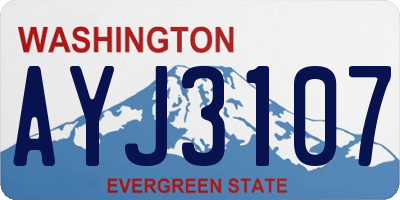 WA license plate AYJ3107