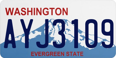 WA license plate AYJ3109