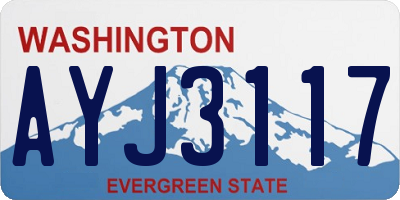 WA license plate AYJ3117