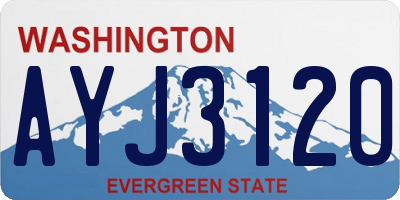 WA license plate AYJ3120