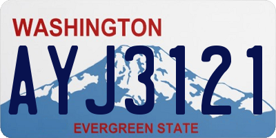 WA license plate AYJ3121