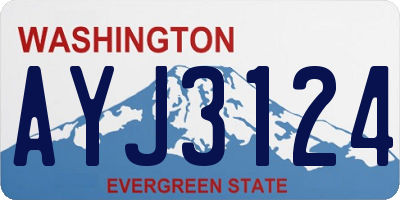 WA license plate AYJ3124