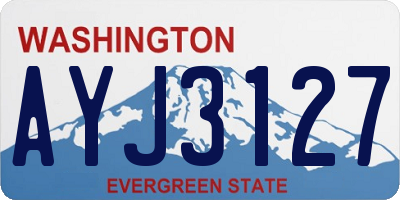 WA license plate AYJ3127