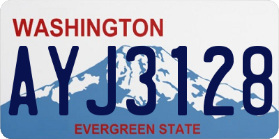 WA license plate AYJ3128