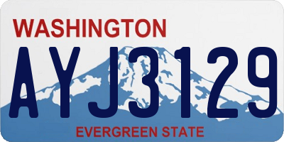 WA license plate AYJ3129