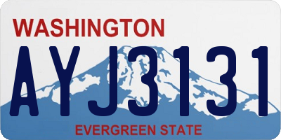 WA license plate AYJ3131