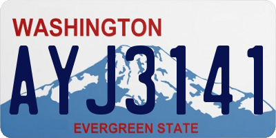 WA license plate AYJ3141