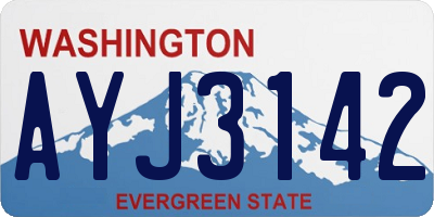 WA license plate AYJ3142