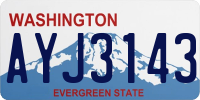 WA license plate AYJ3143