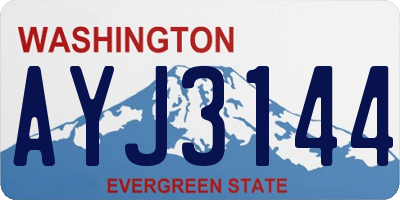WA license plate AYJ3144