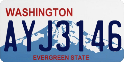 WA license plate AYJ3146