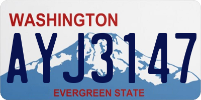 WA license plate AYJ3147