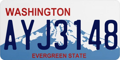WA license plate AYJ3148