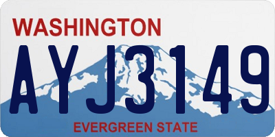 WA license plate AYJ3149