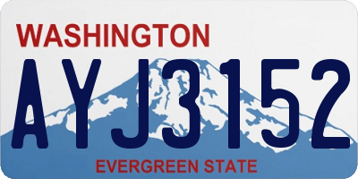 WA license plate AYJ3152