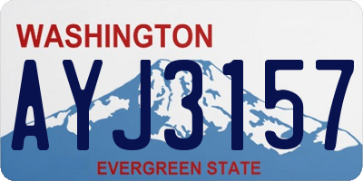 WA license plate AYJ3157