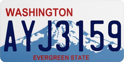 WA license plate AYJ3159