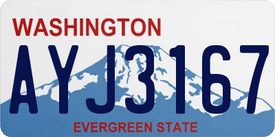 WA license plate AYJ3167