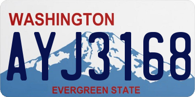 WA license plate AYJ3168