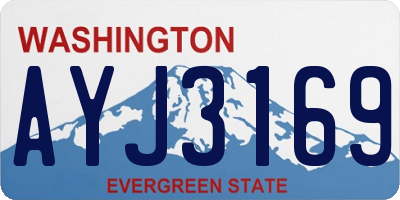 WA license plate AYJ3169