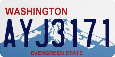 WA license plate AYJ3171